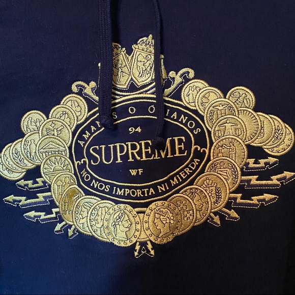 Supreme Black Unisex Hoodie Size M - Picture 7 of 8